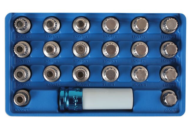 Laser Tools 6276 Locking Wheel Nut Key Set 21pc - for BMW Laser Tools