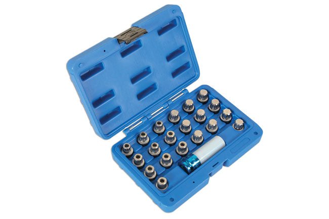 Laser Tools 6276 Locking Wheel Nut Key Set 21pc - for BMW Laser Tools