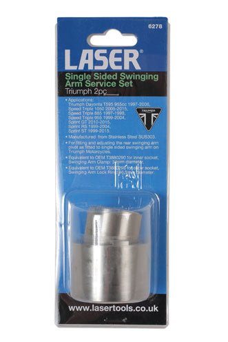 Laser Tools 6278 Single Sided Swinging Arm Service Set 2pc - for Triumph Laser Tools