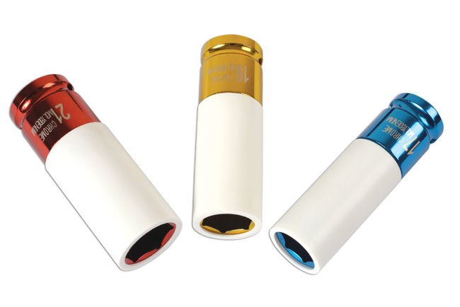 Laser Tools 6294 Alloy Wheel Nut Sockets 1/2"D 3pc Laser Tools