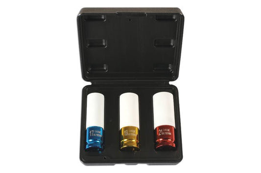 Laser Tools 6294 Alloy Wheel Nut Sockets 1/2"D 3pc Laser Tools