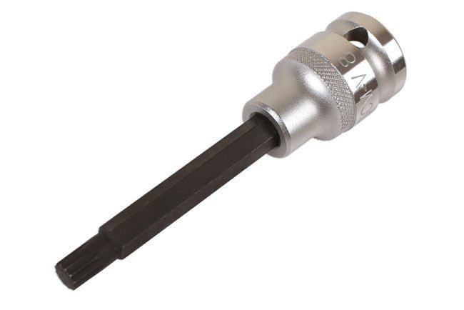 Laser Tools 6327 Split Rim Spline Bit 1/2"D M8 x 100mm Laser Tools