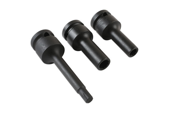 Laser Tools 6345 Split Rim Socket Bit Set 3pc Laser Tools