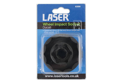 Laser Tools 6356 Wheel Impact Socket 1/2"D 55mm/30mm - for Ducati Laser Tools