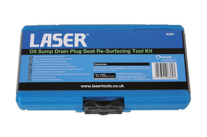 Laser Tools 6360 Oil Sump Drain Plug Seat Re-Surfacing Tool Kit Laser Tools