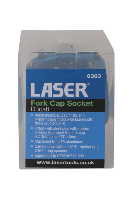Laser Tools 6363 Fork Top Cap Socket - Ducati Laser Tools