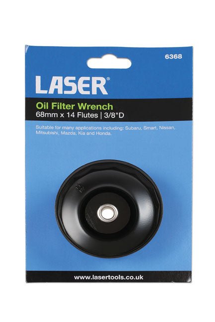 Laser Tools 6368 Oil Filter Wrench 3/8"D - 68mm x 14 Flutes Laser Tools