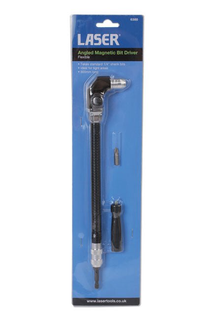 Laser Tools 6385 Angled Magnetic Bit Driver - Flexible Laser Tools