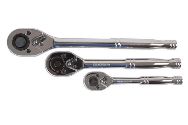 Laser Tools 6421 Standard Ratchet Set 1/4"D, 3/8"D, 1/2"D 3pc Laser Tools