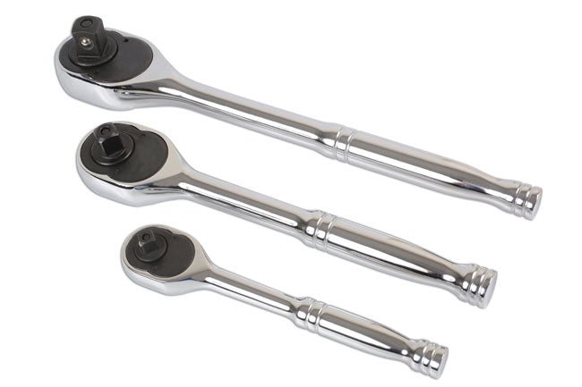 Laser Tools 6421 Standard Ratchet Set 1/4"D, 3/8"D, 1/2"D 3pc Laser Tools
