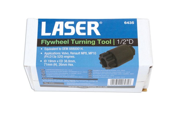 Laser Tools 6435 Crankshaft Rotator 1/2"D - for Volvo Laser Tools