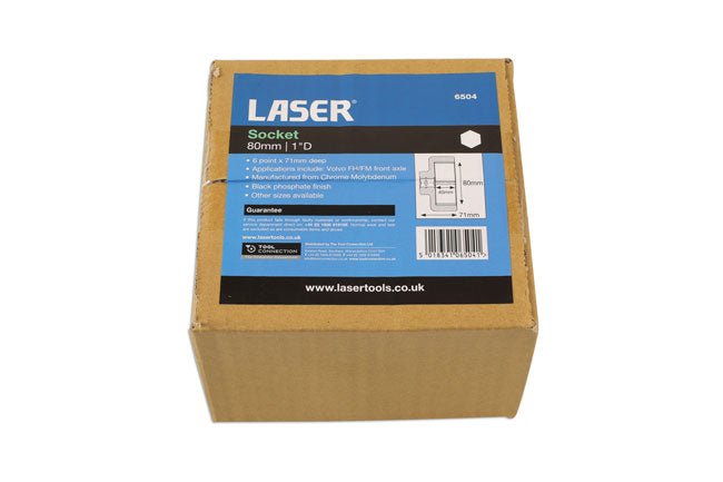 Laser Tools 6504 Socket 1"D 80mm Laser Tools