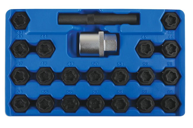Laser Tools 6539 Locking Wheel Nut Key Set 22pc - for BMW Laser Tools