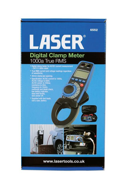Laser Tools 6552 AC/DC Digital Clamp Meter CAT III 1000A Laser Tools