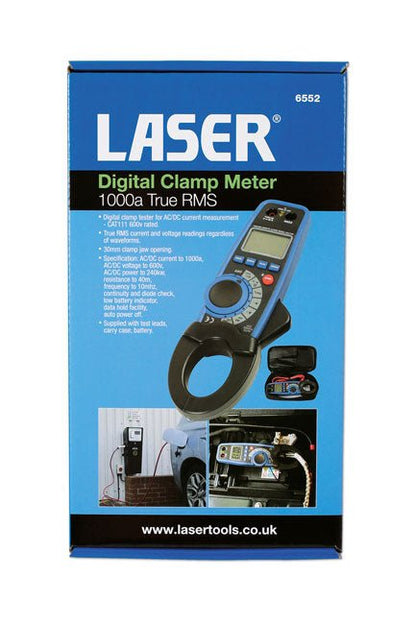 Laser Tools 6552 AC/DC Digital Clamp Meter CAT III 1000A Laser Tools