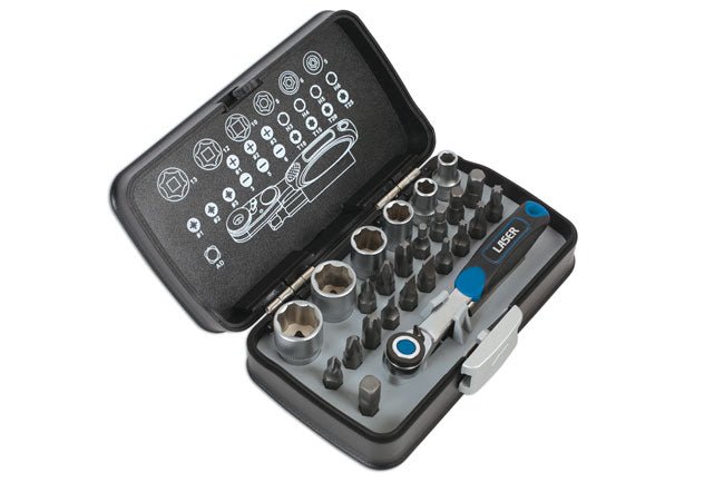 Laser Tools 6555 Socket and Bit Set 1/4"D 26pc Laser Tools