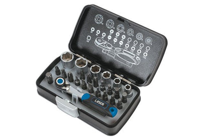 Laser Tools 6555 Socket and Bit Set 1/4"D 26pc Laser Tools