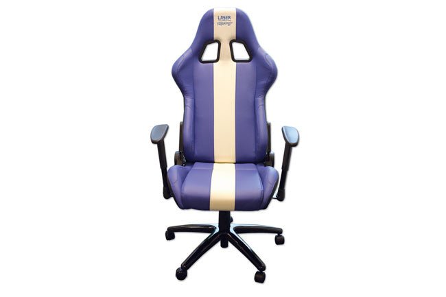 Laser Tools 6654 Laser Tools Racing Chair - Blue & White Stripe Laser Tools