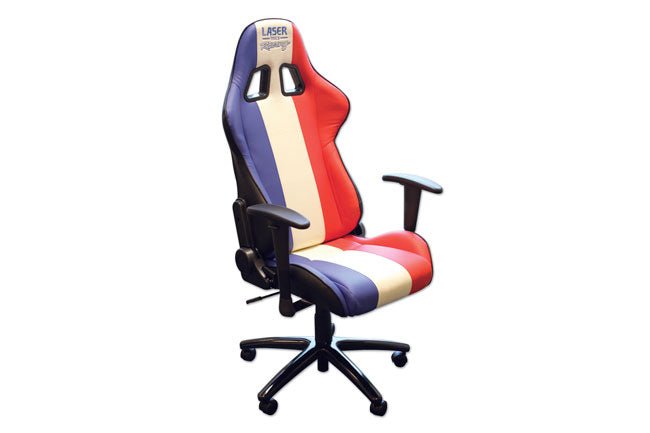 Laser Tools 6656 Laser Tools Racing Chair - Red, White & Blue Laser Tools