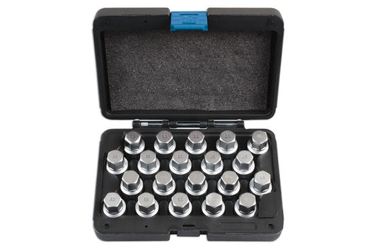 Laser Tools 6662 Locking Wheel Nut Key Set 20pc - for VAG, Porsche Laser Tools