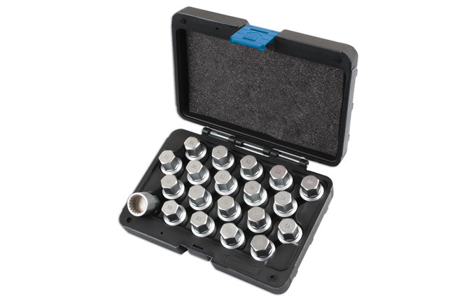 Laser Tools 6662 Locking Wheel Nut Key Set 20pc - for VAG, Porsche Laser Tools