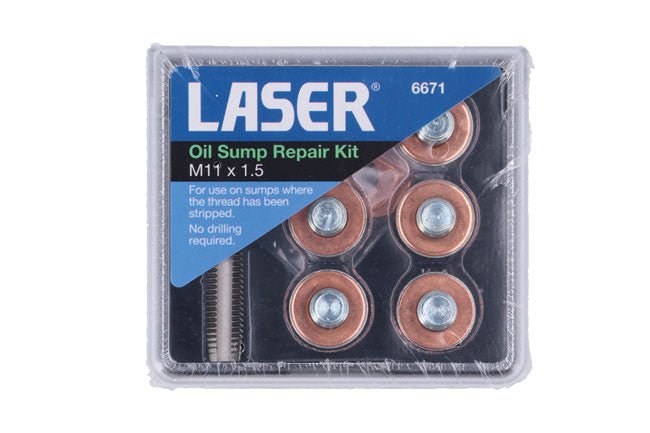Laser Tools 6671 Sump Plug Thread Repair Kit M11 x 1.5 Laser Tools