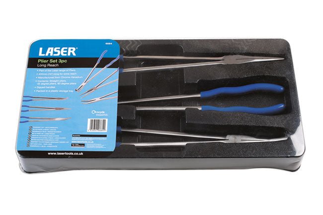 Laser Tools 6684 Long Reach Plier Set 3pc Laser Tools