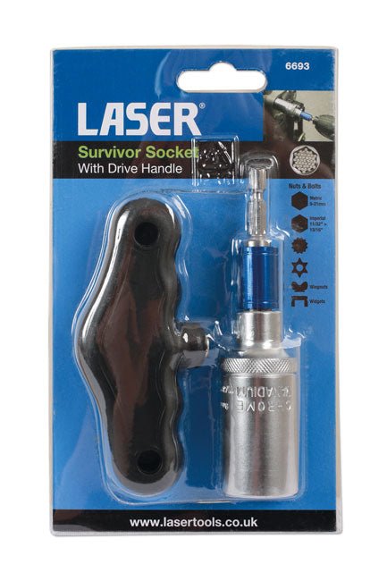Laser Tools 6693 Survivor Socket with Handle 1/2"D Laser Tools