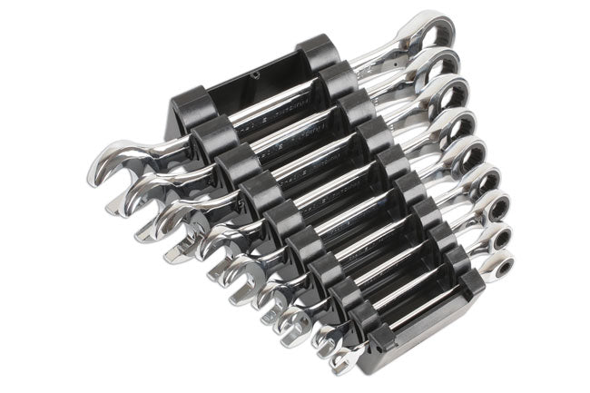 Laser Tools 6699 AF Ratchet Ring Combination Spanner Set 9pc Laser Tools