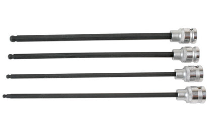 Laser Tools 6711 Extra Long Ball End Hex Socket Bit Set 1/2"D 4pc Laser Tools