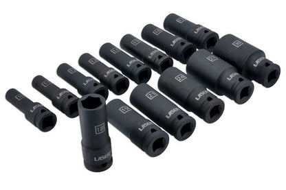 Laser Tools 6712 Deep Impact Socket Set 1/2"D 14pc Laser Tools