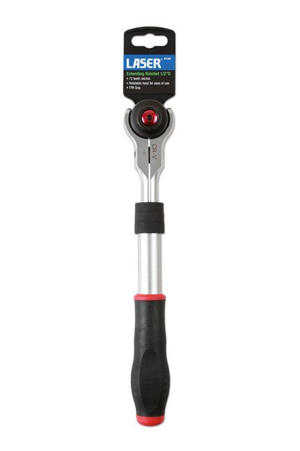 Laser Tools 6720 Extending Swivel Head Ratchet 1/2"D Laser Tools