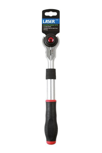 Laser Tools 6720 Extending Swivel Head Ratchet 1/2"D Laser Tools