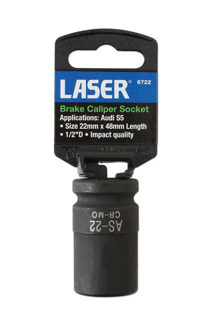 Laser Tools 6722 Brake Caliper Socket 1/2"D 22mm Laser Tools