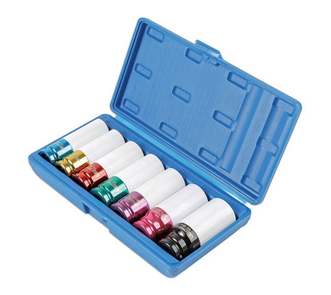 Laser Tools 6723 Alloy Wheel Nut Socket Set 1/2"D 7pc Laser Tools