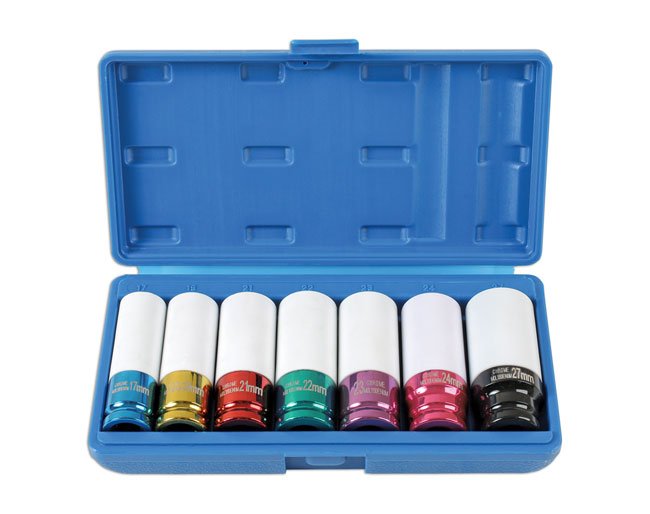 Laser Tools 6723 Alloy Wheel Nut Socket Set 1/2"D 7pc Laser Tools