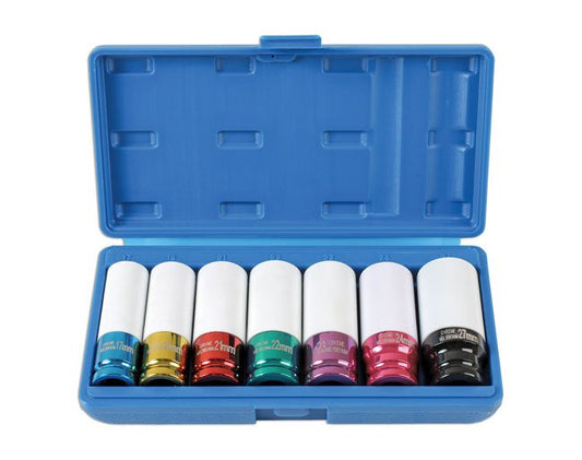 Laser Tools 6723 Alloy Wheel Nut Socket Set 1/2"D 7pc Laser Tools