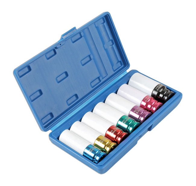 Laser Tools 6723 Alloy Wheel Nut Socket Set 1/2"D 7pc Laser Tools