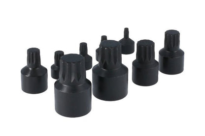 Laser Tools 6725 Low Profile Spline Socket Bit Set 1/4"D, 3/8"D, 1/2"D 9pc Laser Tools