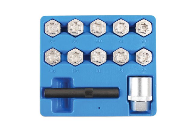 Laser Tools 6742 Locking Wheel Nut Key Set 12pc - for Mercedes-Benz Laser Tools