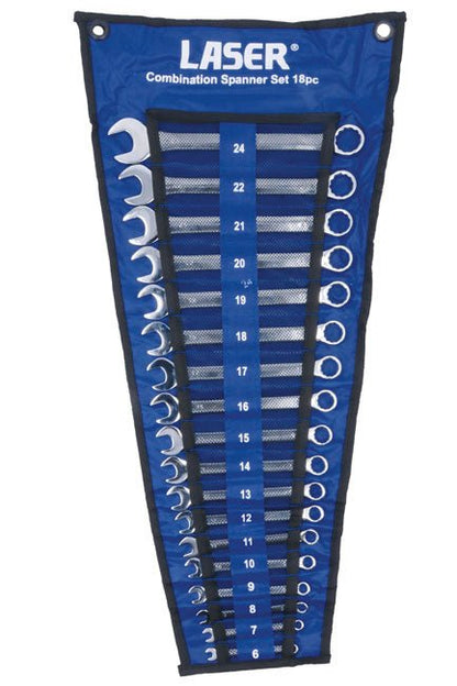Laser Tools 6758 Combination Spanner Set 6 - 24mm 18pc Laser Tools