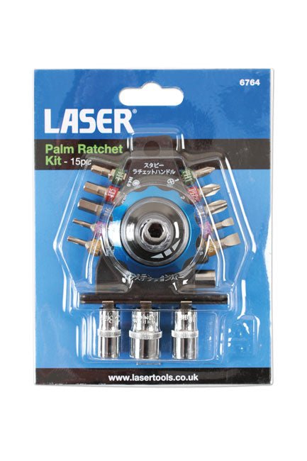 Laser Tools 6764 Palm Ratchet Kit 15pc Laser Tools