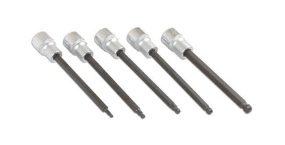 Laser Tools 6765 Long Ball End Hex Socket Bit Set 3/8"D 5pc Laser Tools