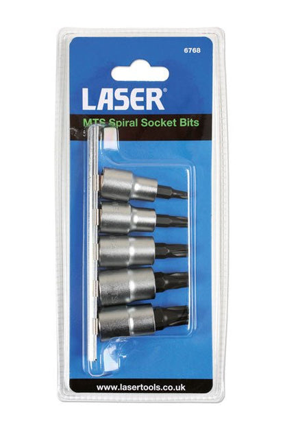 Laser Tools 6768 Mortorq Socket Bit Set 3/8"D 5pc Laser Tools