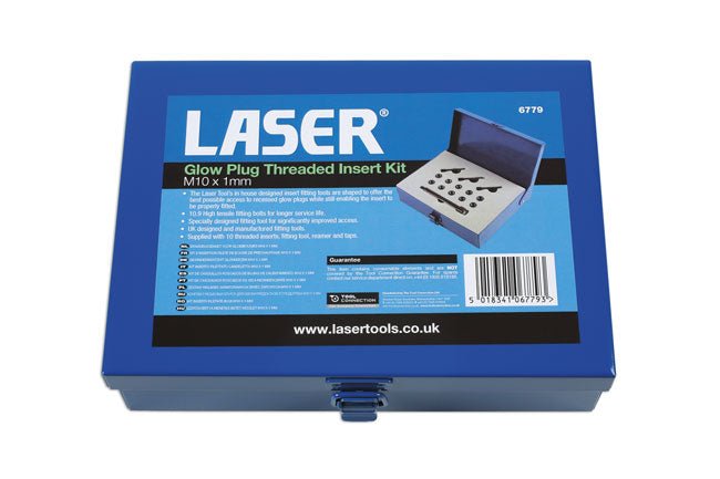Laser Tools 6779 Glow Plug Threaded Insert Kit M10 x 1mm Laser Tools