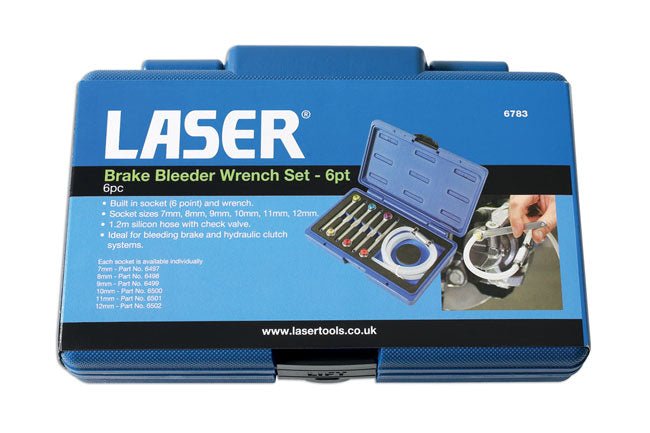 Laser Tools 6783 Brake Bleeder Wrench Set 7pc Laser Tools