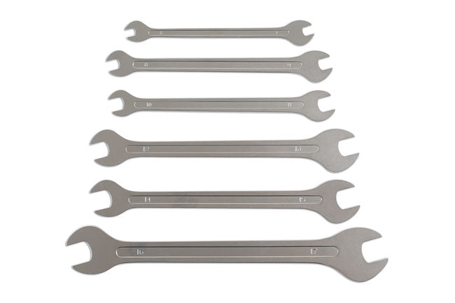 Laser Tools 6788 Ultra Thin Open Ended Spanner Set 6pc Laser Tools