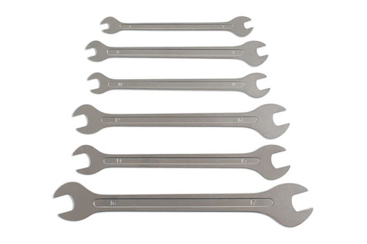 Laser Tools 6788 Ultra Thin Open Ended Spanner Set 6pc Laser Tools