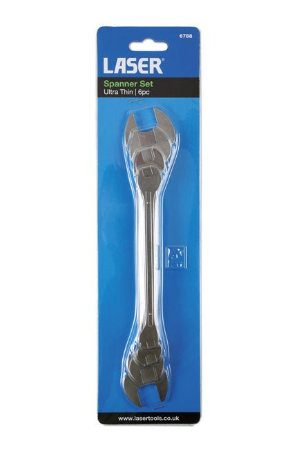 Laser Tools 6788 Ultra Thin Open Ended Spanner Set 6pc Laser Tools