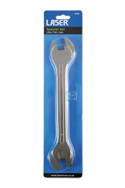 Laser Tools 6789 Ultra Thin Open Ended Spanner Set 4pc Laser Tools